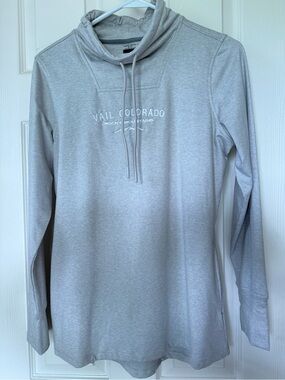 Vail Colorado Gray Pullover Cowl Neck Storm Creek Sweatshirt Sz SP New w Tags